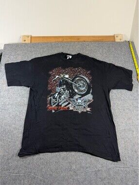 Vintage American Classics Biker Black Graphic T-Shirt 2XL